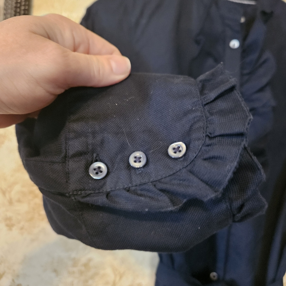 Gap 100% Cotton Navy Shirt Dress With Tie Belt - Picture 4 of 12
